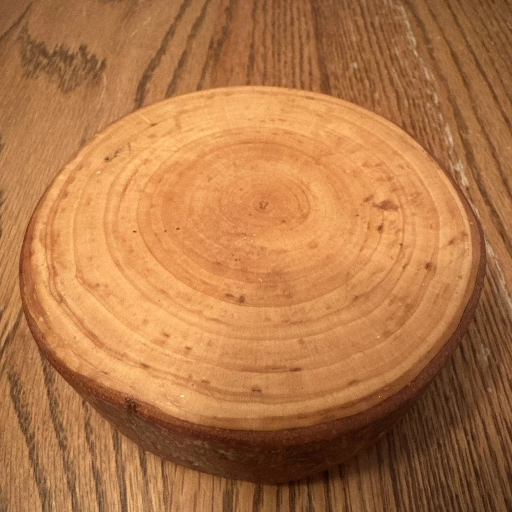 Vintage Live‎ Edge Wood Hand Made Turned Bowl Brown Excellent Rustic Bark Trim